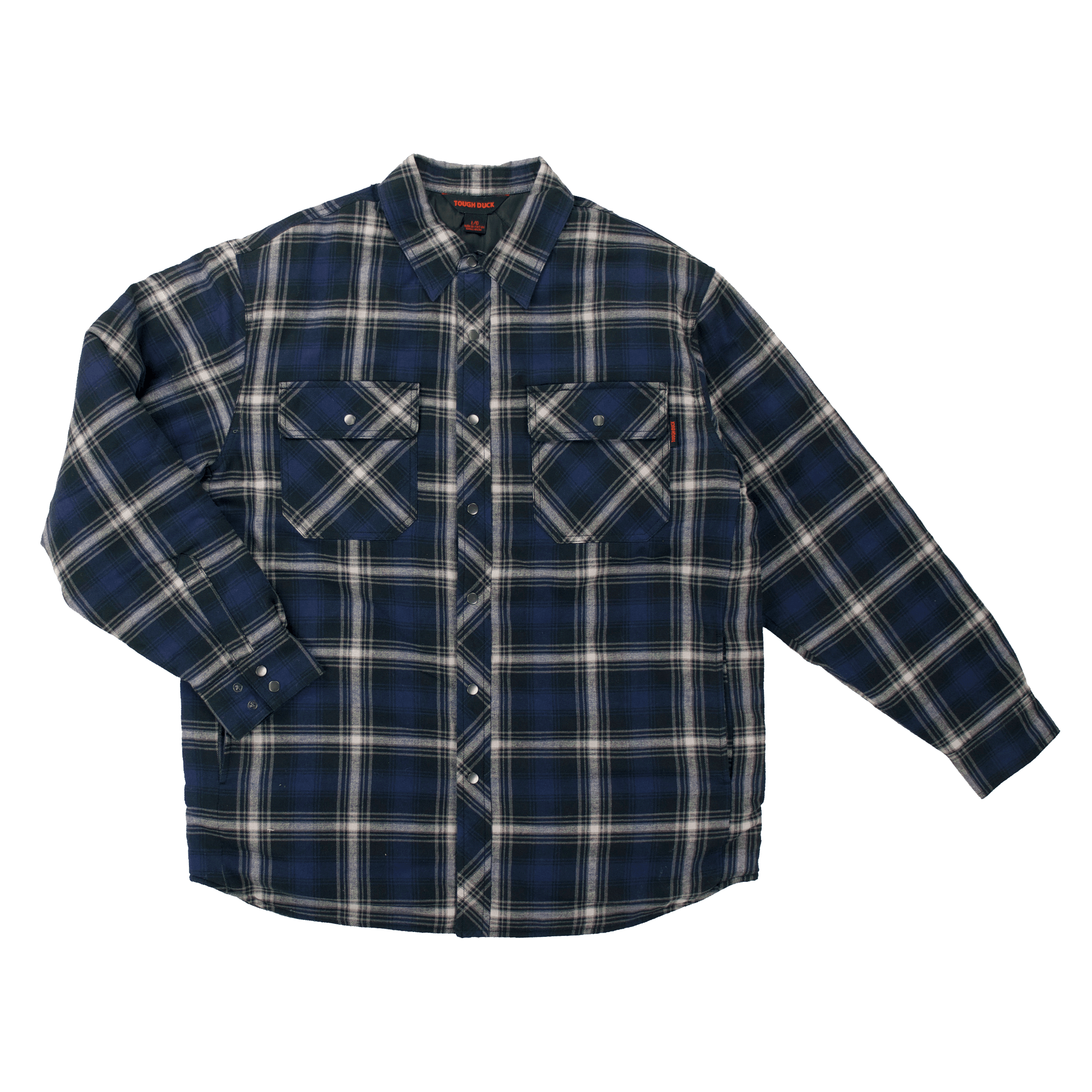 https://workandsafetyoutfitters.com/cdn/shop/products/WS05-NVBK-F-Tough-Duck-Quilted-Lined-Flannel-Shirt-Navy-Black-Plaid-Front.png?v=1674074593