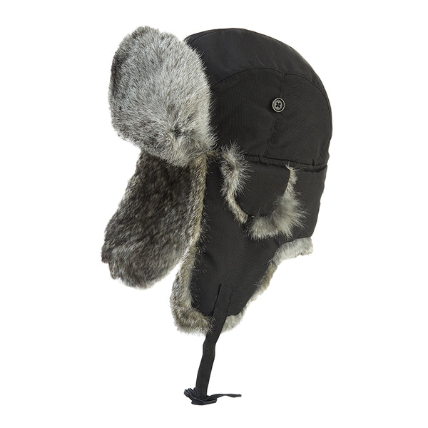 I16016 Aviator Hat with Rabbit Fur